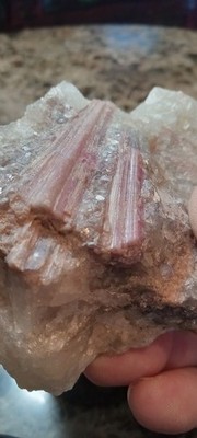 Tourmaline Lepidolite crystal specimen from Black Mountain, Rumford, Maine
