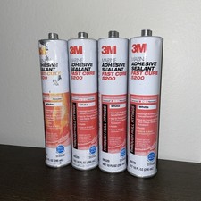 4x 3M Marine Boat ADHESIVE sealant fast cure 5200 WHITE 06520 - NO NOZZLE TIP