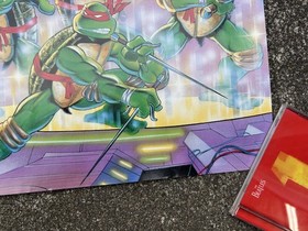 Poster Vintage Teenage Mutant Ninja Turtles TMNT 1988 Originale NES Gioco Artwork