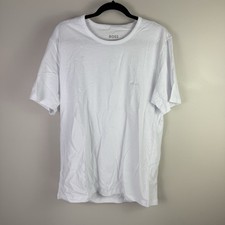 BOSS Hugo Boss Men  s White Logo T-Shirt XL 100 Cotton Crewneck Classic Tee