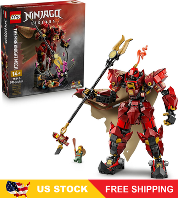 LEGO NINJAGO The Fire Knight Mech Building Set - Model Kit with