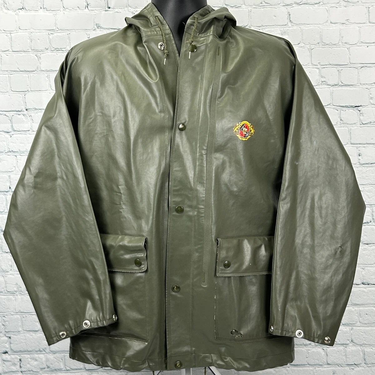 big size 50〜60's L.L.Bean g-1 Stearns Rain Coats Green Coats, Jackets & Vests for Men for Sale