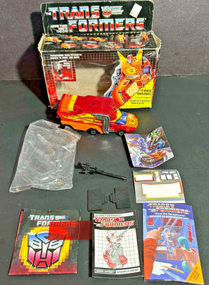 1986 G1 Hasbro Transformers Rodimus Prime Complete w/Box Movie Poster MIB