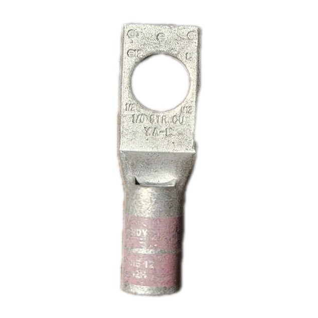 BURNDY YA25L6BOX LUG HYLUG PINK 1 HOLE SHORT 1/2" STUD (BOX OF 6)