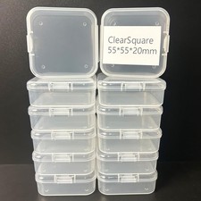 12 Pcs Clear Small Plastic Storage Containers with Lids, Ideal for Craft Supp...
