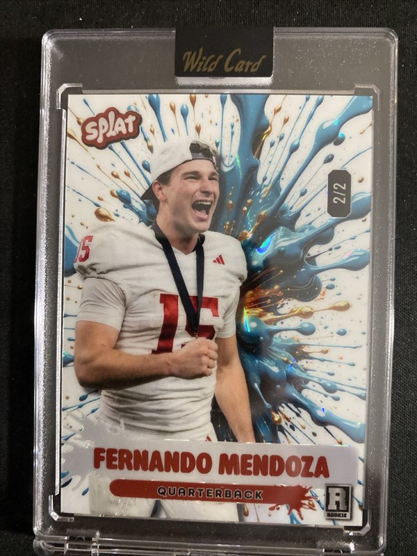 2026 Wild Card Fernando Mendoza Teal And gold Raywave 2/2