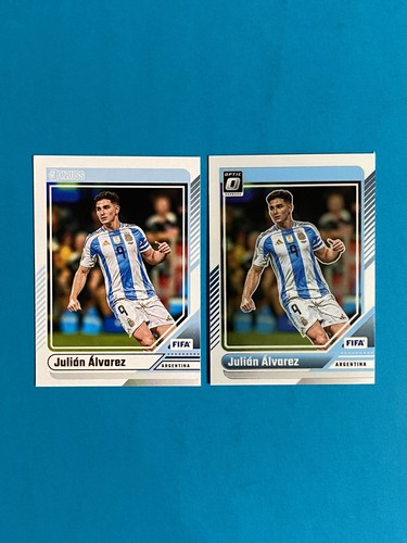 2024-25 Donruss Soccer Base + Optic Card Lot Julian Alvarez #69 Argentina - Bild 1 von 2