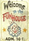 Retro Vintage Clown Metal Tin Sign Wall Art Decor 8X12 Inches