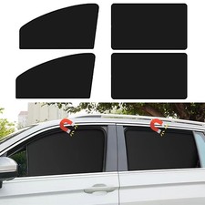 Car Side Window Sun Shades, 4 PCS Window Sunshades Privacy Curtains, 100 Blo...