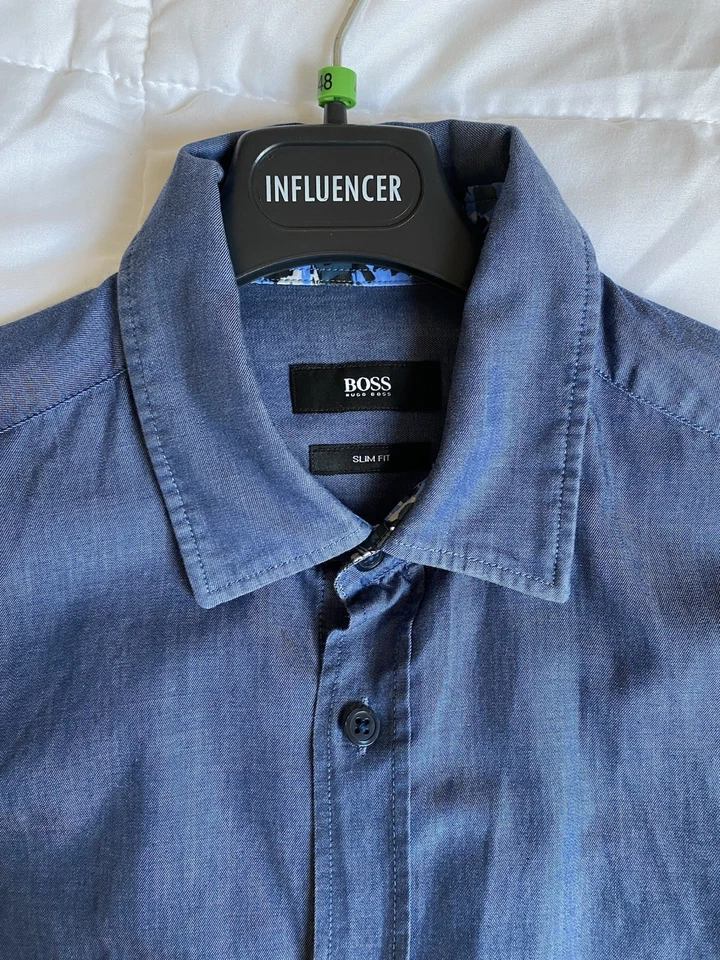 Camicia Blu Hugo Boss Slim Fit - Immagine 2 di 4