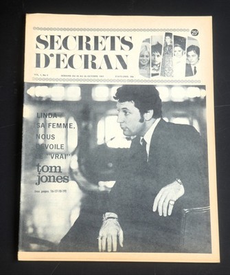 1969 ''Secrets d'Ecran'' Vol.1 No.3 TOM JONES Sinatra HENRY FONDA Colette Renard