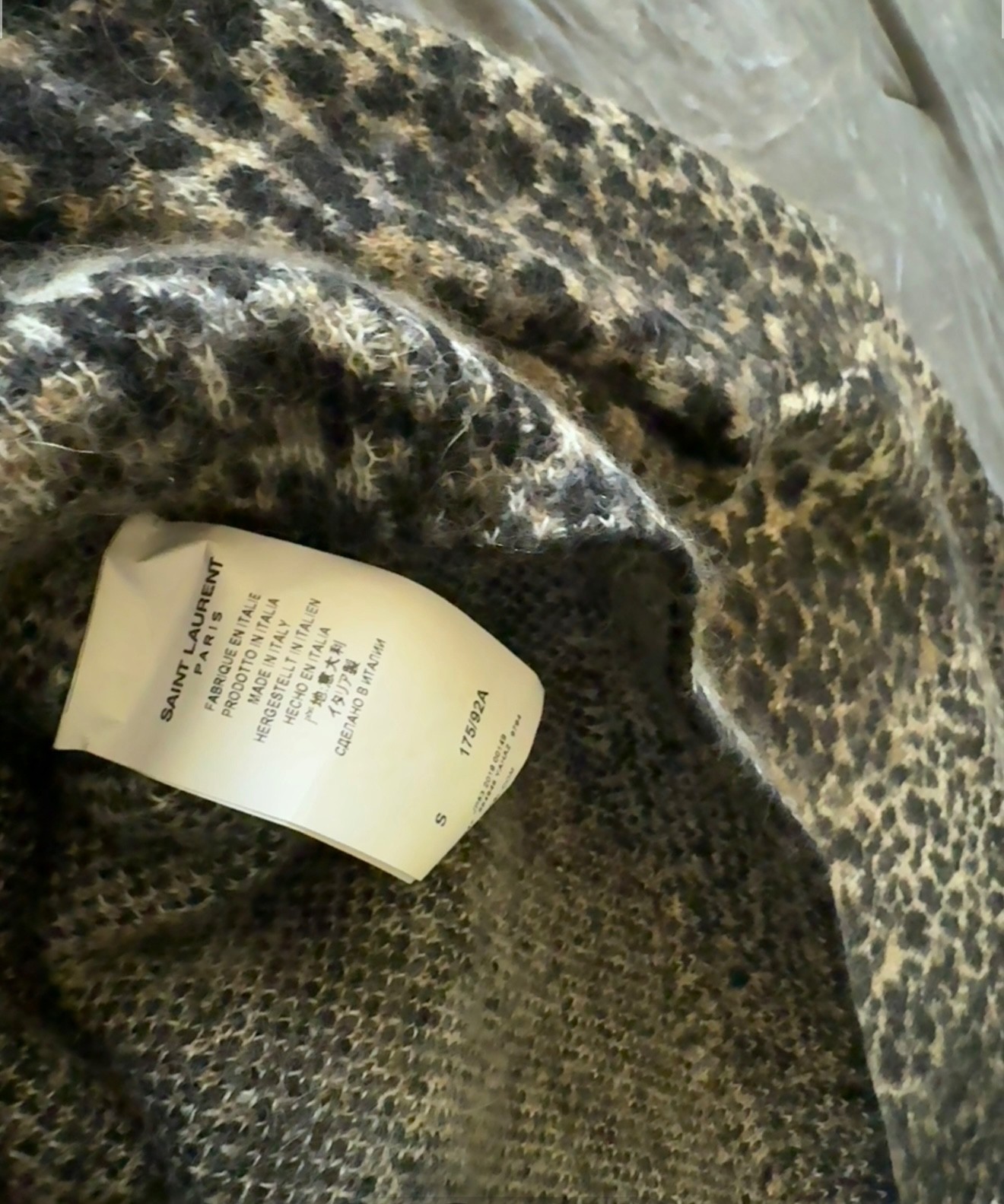 Maglione Saint Laurent Paris in mohair FW15 Hedi Slimane epoca