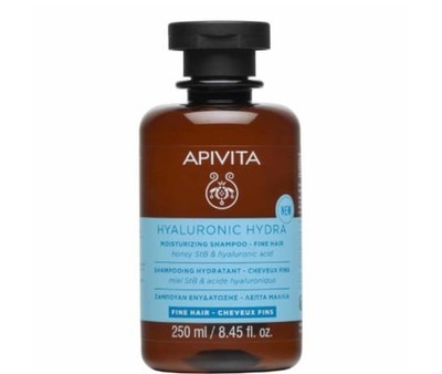 Apivita Moisturizing Shampoo - Fine Hair Hyaluronic Hydra 250ml, 91% Natural