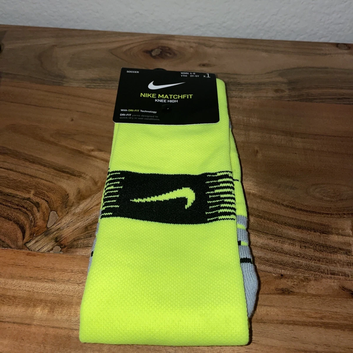 Nike MatchFit Knee High Soccer Socks Style SX6836 703 Size S 3 5 Wmn 4 6