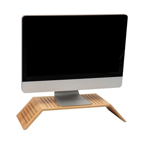Monitor Stand, Ventilated Laptop Riser, Desktop Organizer, Office, Rayon from