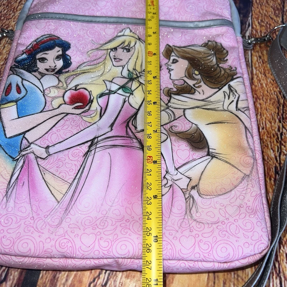 Bolso Mensajero Princesas Parques Disney Bandolera Princesas Actitudes Rosa LEER Foto 3 de 4
