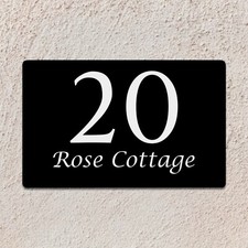 Personalised Floating House Sign Custom Door Number Plaque Name Plate for Home