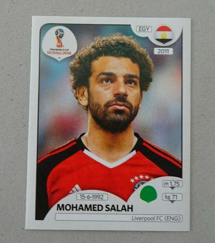 2018 Panini World Cup Russia sticker Mohamed Salah Egypt Rookie # 90