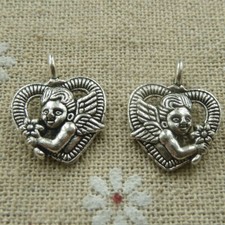 Free Ship 80 pcs tibetan silver angel charms 20x16mm L-554