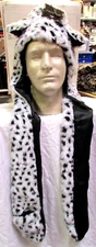 D&Y David & Young Faux Fur Snow Leopard print Hat w/ pockets One size fits most