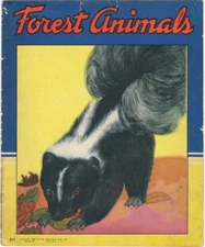 Forest Animals Picture Book, Saalfield 1943 Softcover Picture Book