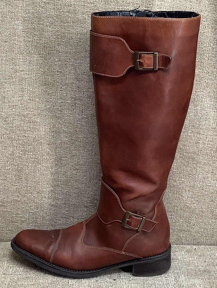 Botas de Equitación RiekerTall EU 38 Cuero Marrón Suave Hebilla Cremallera Lateral Tacón Bajo Forradas Foto 2 de 4