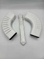DPB3W Low Class White Aluminum Diamond Downspout Leader Gutter Downpipe B-Elbow