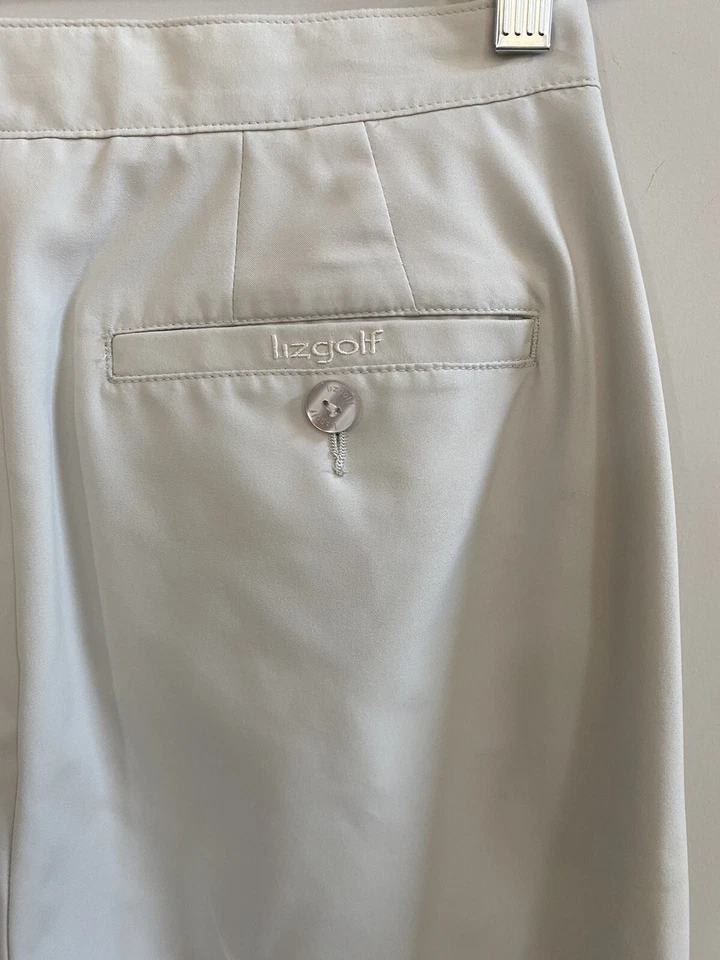 Calça de golfe feminina LIZGOLF tamanho 4 Kylie cáqui claro capri **NOVA SEM ETIQUETAS** - Imagem 3 de 3