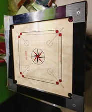 CLUB & HOUSE 37 INCH CARROM BOARD WITH 4 INCH BORDER TOURNAMENT PROFESSIONALS 1P