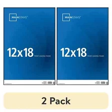 (2 pack) Mainstays 12x18 Front Loading Wall Picture Frame, Black