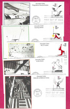 USA 1998 Mystic FDC's  Set of 5 - ALEXANDER CALDER Sculptor - Shs WASHINGTON, DC