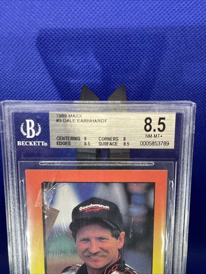 1989 Maxx Racing #3 Dale Earnhardt Rookie Card BGS 8.5 NM-MT - Image 2 of 4