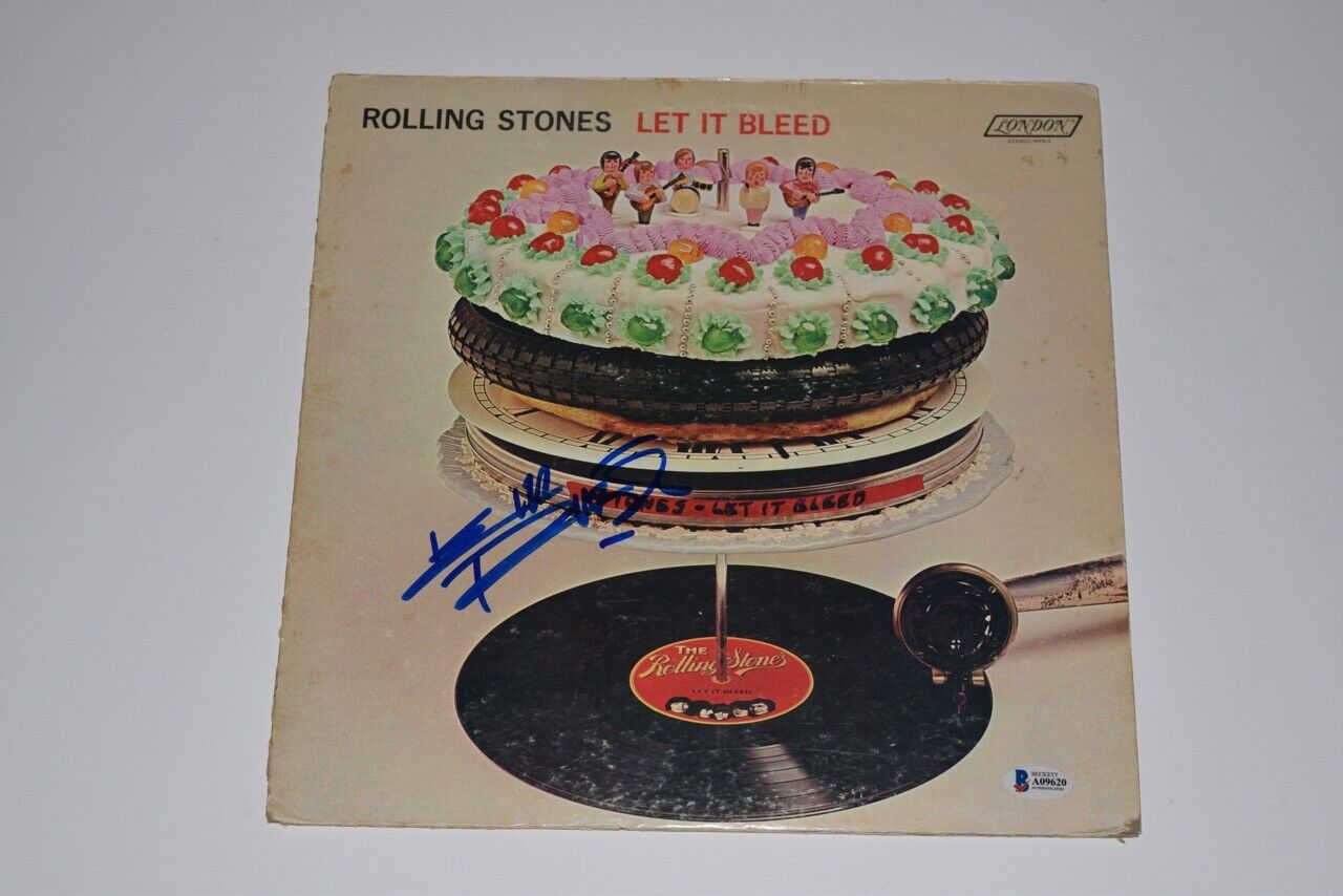 Keith Richards Autographed Signed The Rolling Stones Let It Bleed Record Album Beckett COA 