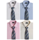 Boys Shirts Long Sleeve Cotton Blend Formal Shirt and Tie, Boys Smart Suit Shirt