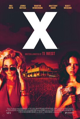 2022 X Movie Poster 11X17 Dying To Show You A Good Time Mia Goth Jenna Ortega  