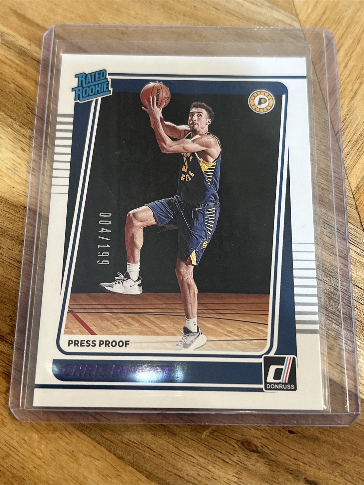 2021-22 Panini Donruss Purple Press Proof Rated Rookie Chris Duarte #223 /199