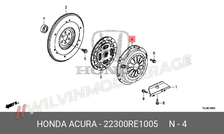 Placa de presión de disco de embrague genuina Honda Jazz Fit 22300-RE1-005 2014-2021 OEM Foto 3 de 4