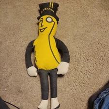 Vintage PLANTERS MR PEANUT Plush Pillow Advertising Rag Doll 1960"s