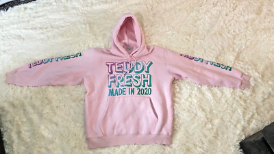 Teddy Fresh Made in 2020 Limited Edition Pink Hoodie Sweatshirt 2XL