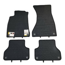 Gummifußmatten 4 tlg Allwettermatten Fußmatten Schwarz kompatibel mit Audi A4 8W