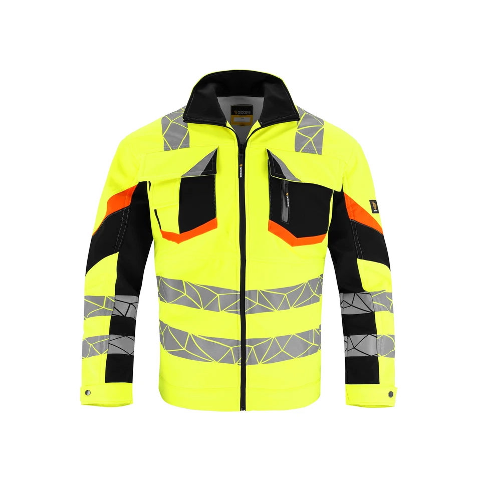 Arbeitsjacke Softshelljacke Softshell Schutzjacke Warnschutzjacke Warnjacke Herr - Bild 2 von 3