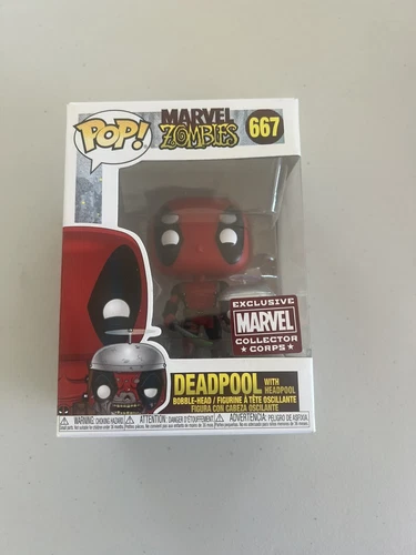 Funko Pop Deadpool with Headpool #667 Marvel Collector Corps - EXCELLENT