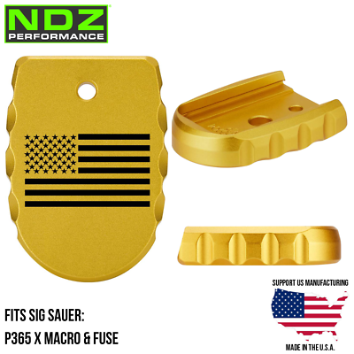 NDZ Sig P365 Fuse & X Macro Aluminum Magazine Base Plate Grooved