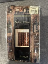 Wine bottle Crate  36" length window curtain Tier set Linens N Things Park Smith