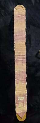 Vintage Beaded Leila Larkin Belt Sz:M/L VTG LEILA LARKIN BELT WOVEN WIDE 3.5 main image 4