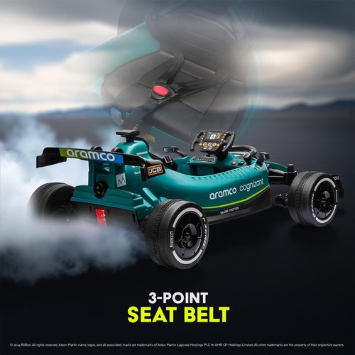 24V Aston Martin F1 Kids Electric Ride-On Car with Remote & Multimedia Console - Picture 9 of 12