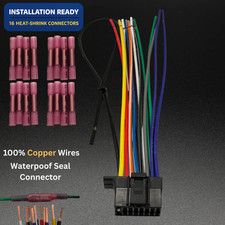 POWER WIRE HARNESS FOR SONY MEXN5100BT MEX-N5100BT Kit With Connectors
