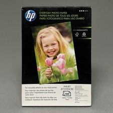 HP Everyday PHOTO PAPER   45 lb. Inkjet SEMI-GLOSS 4x6 In. SEALED   100 Sheets