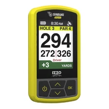 Izzo Swami 6000I Handheld Golf GPS Rangefinder Color Display 2.5-Inch, Yellow