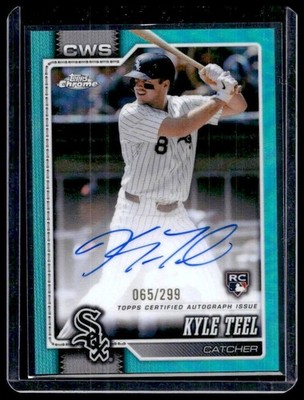 Kyle Teel 2026 Topps Chrome RC Aqua Auto /299 #RA-KT White Sox Rookie